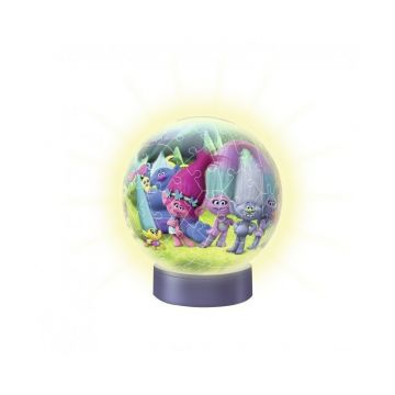 Ravensburger - Puzzle 3D luminos Trolls, 72 piese