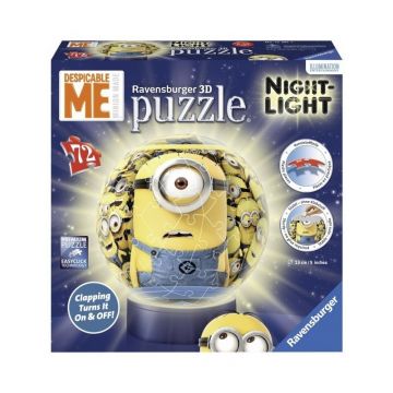 Ravensburger - Puzzle 3D Minions luminos 72 piese