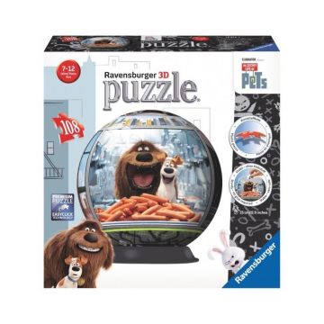 Ravensburger - Puzzle 3D Viata secreta a animalelor, 108 piese