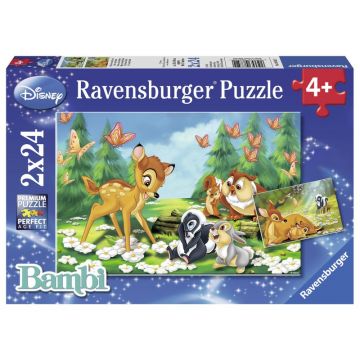 Ravensburger - Puzzle Bambi, 2x24 piese