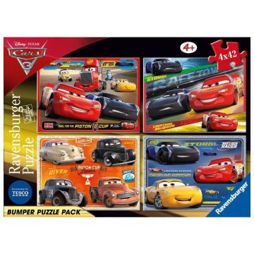 Ravensburger - Puzzle Cars, 4x42 piese