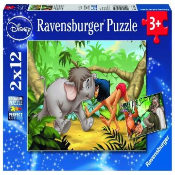 Ravensburger - Puzzle Cartea Junglei, 2X12 Piese