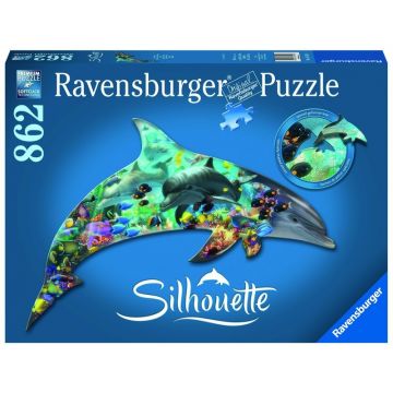Ravensburger - Puzzle Contur delfin, 862 piese