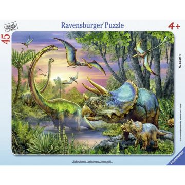 Ravensburger - Puzzle Dinozauri in zori, 45 piese