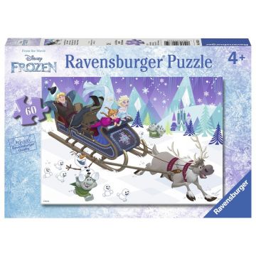 Ravensburger - Puzzle Frozen prieteni pentru totdeauna, 60 piese