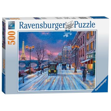 Ravensburger - Puzzle Iarna in Paris, 500 piese