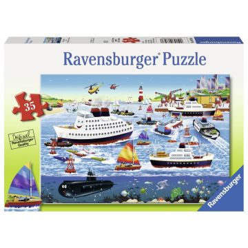 Ravensburger - Puzzle Port fericit, 35 piese