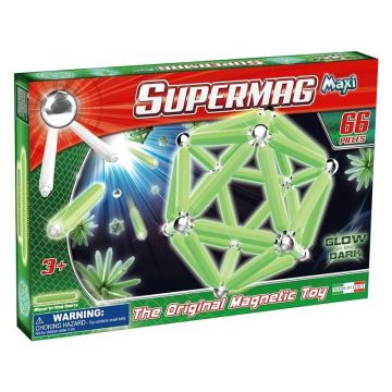 Supermag - Set constructie luminos Maxi Glow, 66 piese