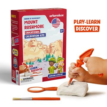 Arkerobox - Set arheologic educational si puzzle 3D, Mount Rushmore
