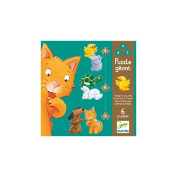 Djeco - Puzzle gigant Animale de companie
