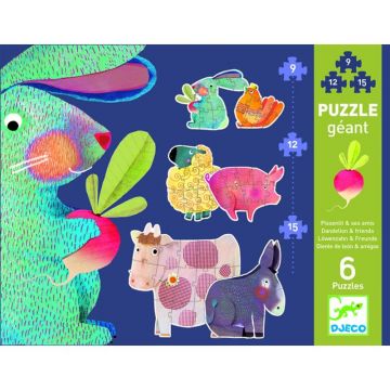 Djeco - Puzzle gigant Animale domestice