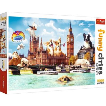 Trefl - Puzzle animale Catelusi la Londra , Puzzle Copii, piese 1000