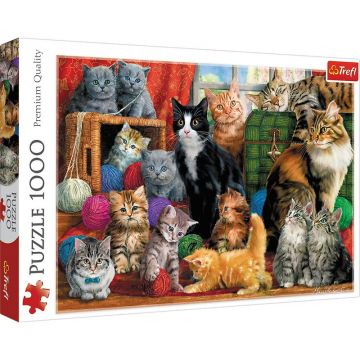 Trefl - Puzzle animale Intalnirea pisicutelor , Puzzle Copii, piese 1000