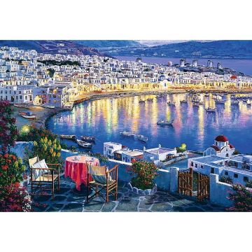 Trefl - Puzzle peisaje Apus in Myconos , Puzzle Adulti, piese 1500, Multicolor