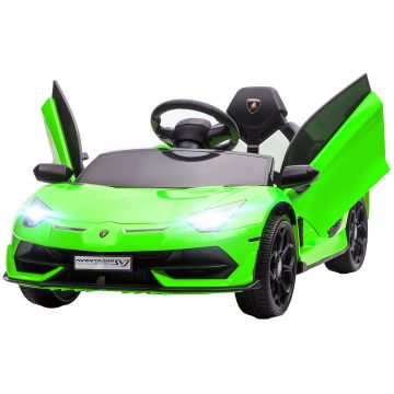 HOMCOM Masinuta Electrica Lamborghini pentru Copii cu Usi Fluture, Masinuta Electrica cu Telecomanda, Suspensie pentru Varsta de 3-5 ani,Verde