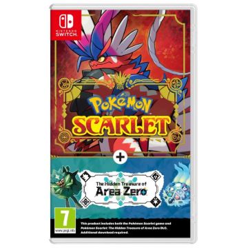 Joc Nintendo Pokemon Scarlet + Hidden Treasure of Area Zero DLC pentru Nintendo Switch