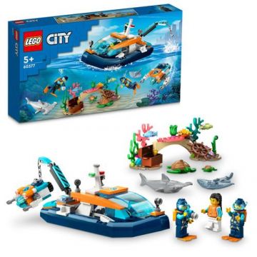 LEGO® City - Barca pentru scufundari de explorare 60377, 182 piese