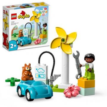 LEGO® DUPLO - Turbina eoliana si masina electrica 10985, 16 piese