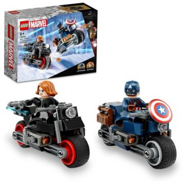 LEGO® Super Heroes - Motocicletele lui Black Widow si Captain America 76260, 130 piese