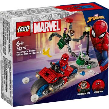 LEGO® Super Heroes - Urmarire pe motocicleta: Omul Paianjen vs Doc Ock (76275)