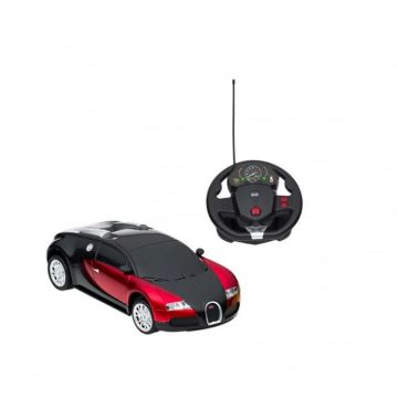 Masina Buggati Veyron cu telecomanda, sunet si lumini,1:24, Rosu-Negru