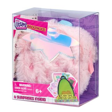 Mini ghiozdanel cu 6 surprize, Real Littles, Themed, S3, Roz