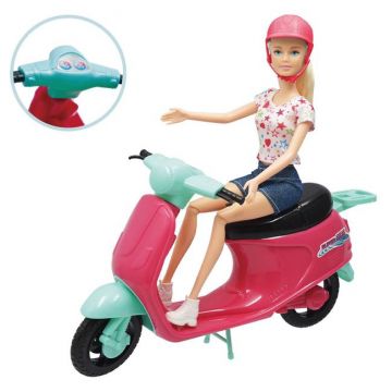 Papusa Betty cu scuter si accesorii incluse-Aventura Urbana