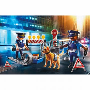 Playmobil - Blocaj Rutier Al Politiei