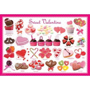 Puzzle 100 piese Sweet Valentine