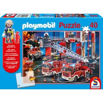 Puzzle 40. Pompieri + figurina