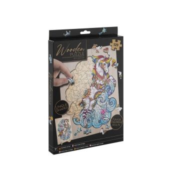 Puzzle din lemn Grafix Unicorn, 130 piese