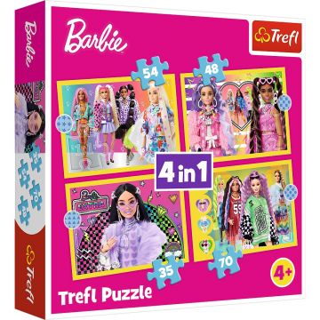 Puzzle Trefl 4 in 1 - Barbie: Minunata Lume