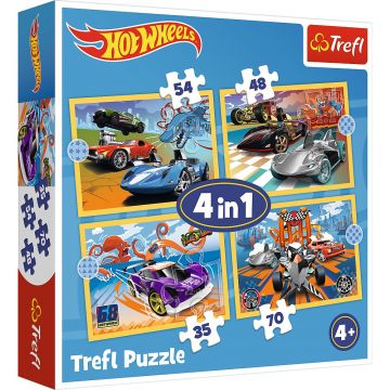 Puzzle Trefl 4 in 1 - Hot Wheels: Vehicule