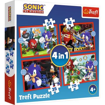 Puzzle Trefl 4 in 1 - Sonic: Aventurile lui Sonic