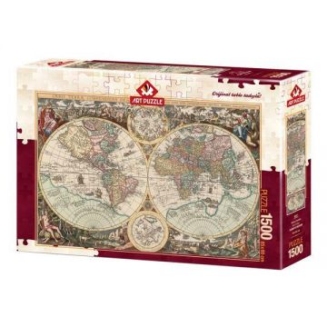 Puzzle World Map-Alberto Rossini, 1500 piese