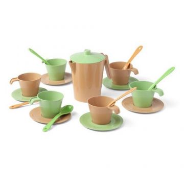 Set de cafea pentru copii, Wader, Maro/Verde