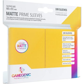 Sleeve-uri Gamegenic - Matte Prime (100 Bucati) - Galben