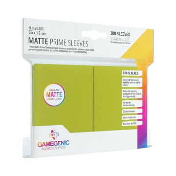 Sleeve-uri Gamegenic - Matte Prime (100 Bucati) - Lime Green