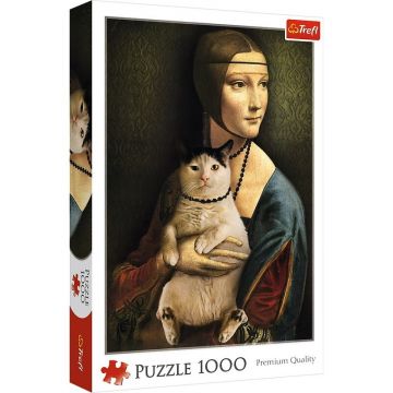 Trefl - PUZZLE 1000 DOAMNA CU PISICA