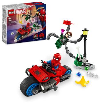 Lego Super Heroes Urmarire pe Motocicleta Omul Paianjen vs Doc Ock 76275