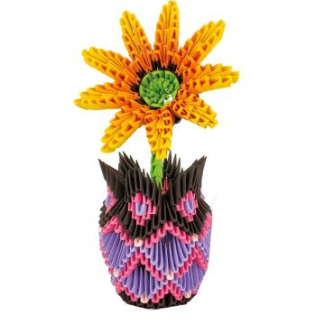 Origami 3D Creagami - Vaza cu flori 698 piese