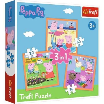 Puzzle 3 in 1. Inventiva Peppa Pig