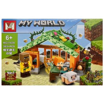 Set de constructie Minecraft 4 in 1 MG My World, 303 piese