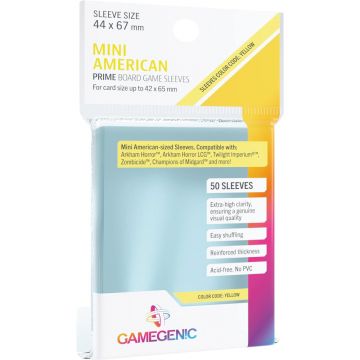 Sleeve-uri Gamegenic - PRIME Mini American-Sized 44 x 67 mm - Clear (50)