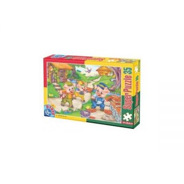 Super puzzle 35. Basme: Cei trei Purcelusi