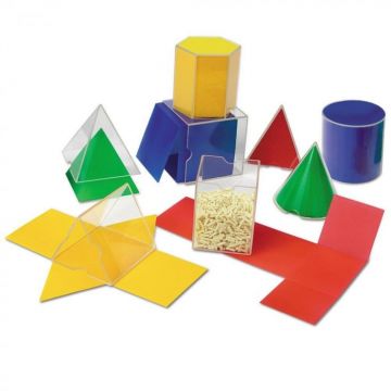Forme geometrice pliante - 16 piese, Learning Resources, 7-11 ani