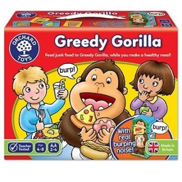 Joc educativ in limba engleza Maimutica lacoma GREEDY GORILLA, Orchard Toys, 4-5 ani +
