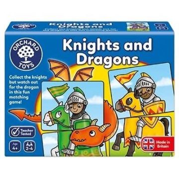 Joc educativ - puzzle Cavaleri si Dragoni KNIGHTS AND DRAGONS, Orchard Toys, 4-5 ani +