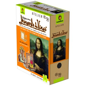 Kit Creativ si puzzle 224 piese Atelier Leonardo da Vinci, Ludattica, 8-9 ani +