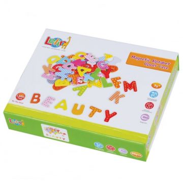 Litere magnetice 60 bucati Lelin, New Classic Toys, 2-3 ani +